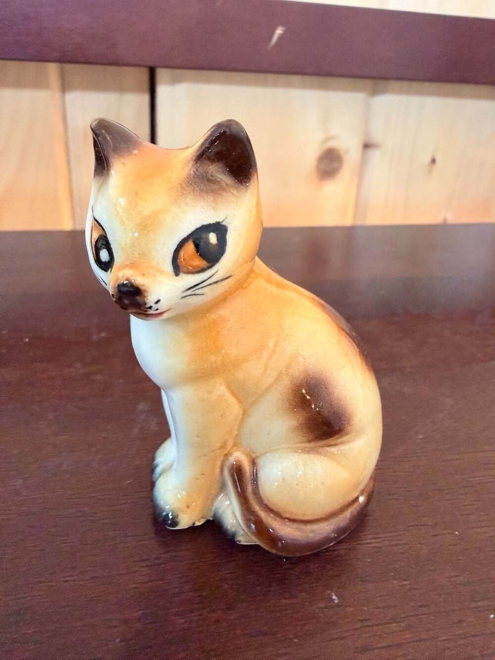 Vintage Japan Ceramic Siamese Cat Figurine Cottagecore Home Decor